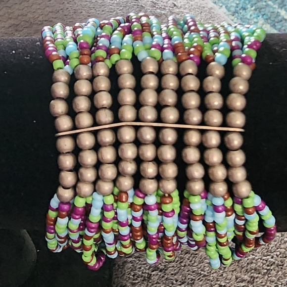 Multicolor Beaded Bracelet Set - Picture 1 of 2